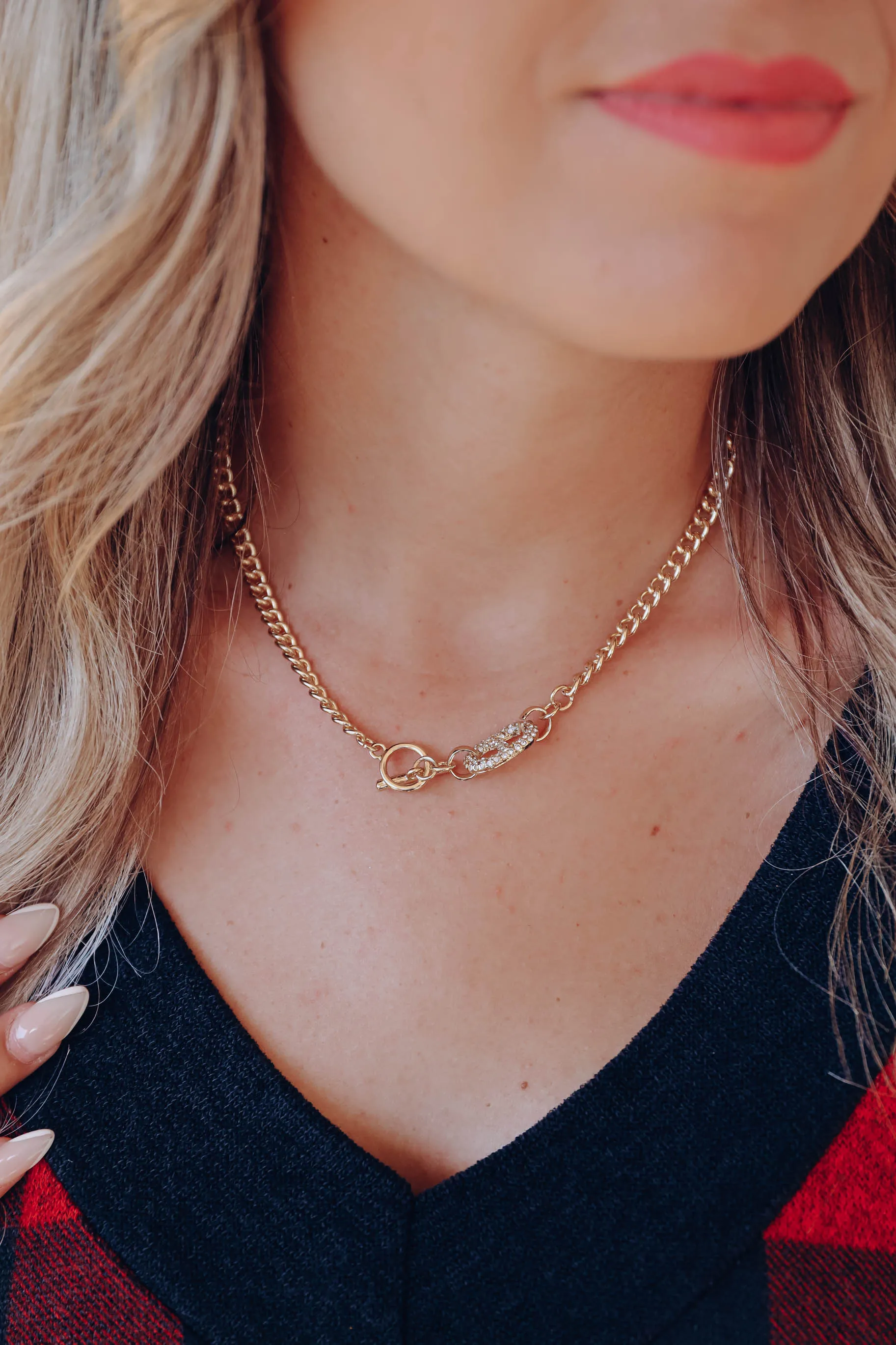 Alidia Link Necklace - Gold