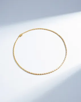Linear Half Diamond Tennis Necklace