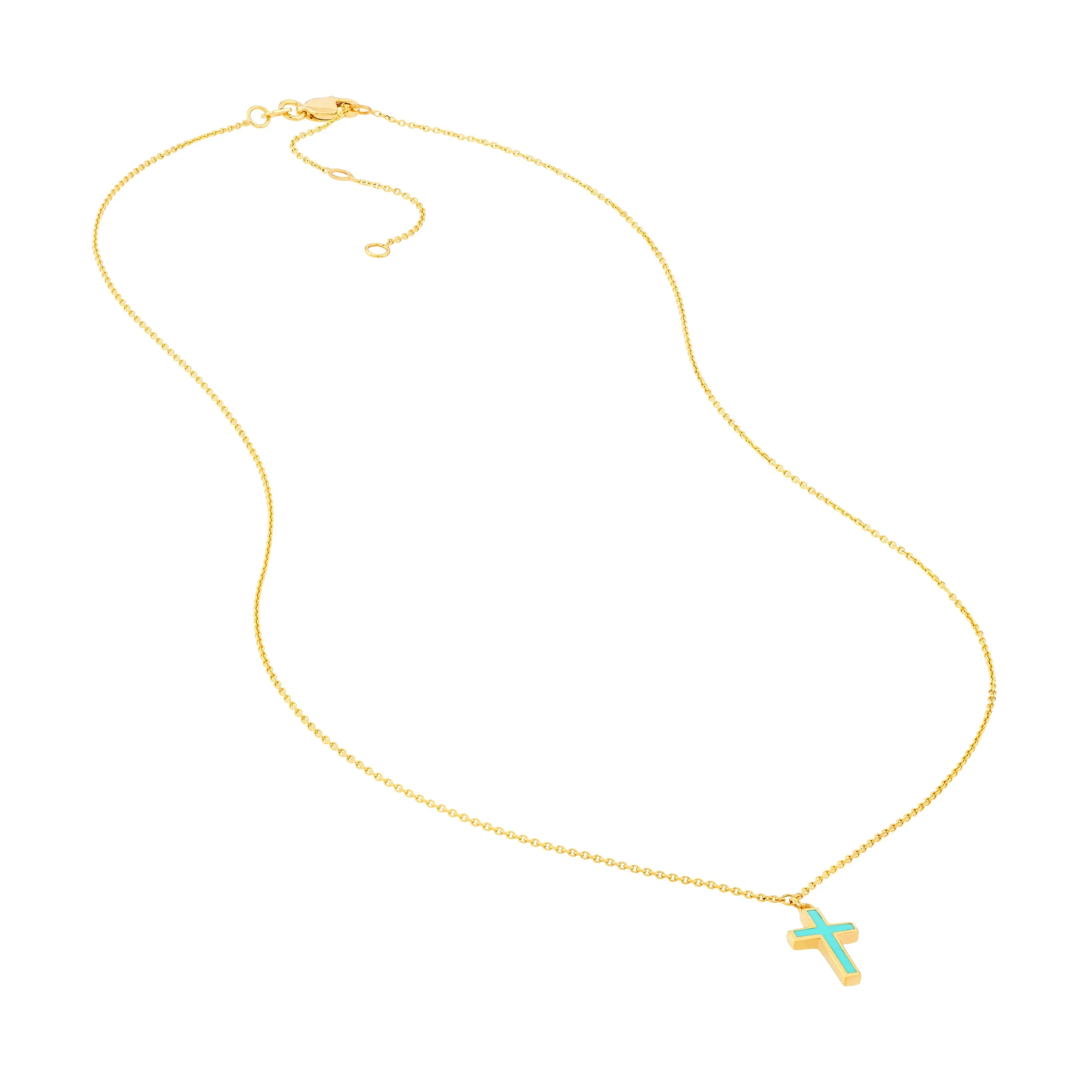 Lt. Turquoise Cross Necklace