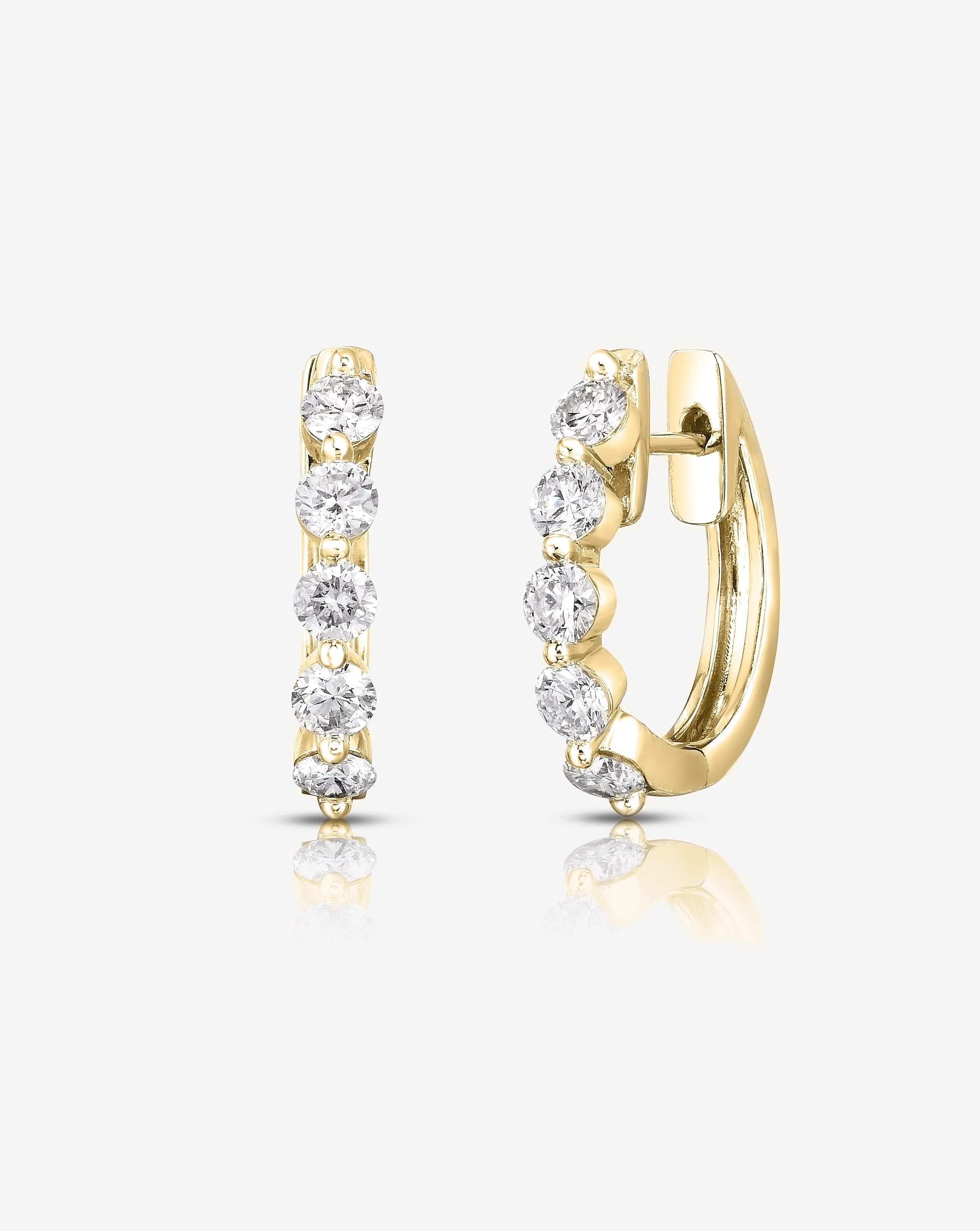 Multiway Single Prong Diamond Statement Earrings