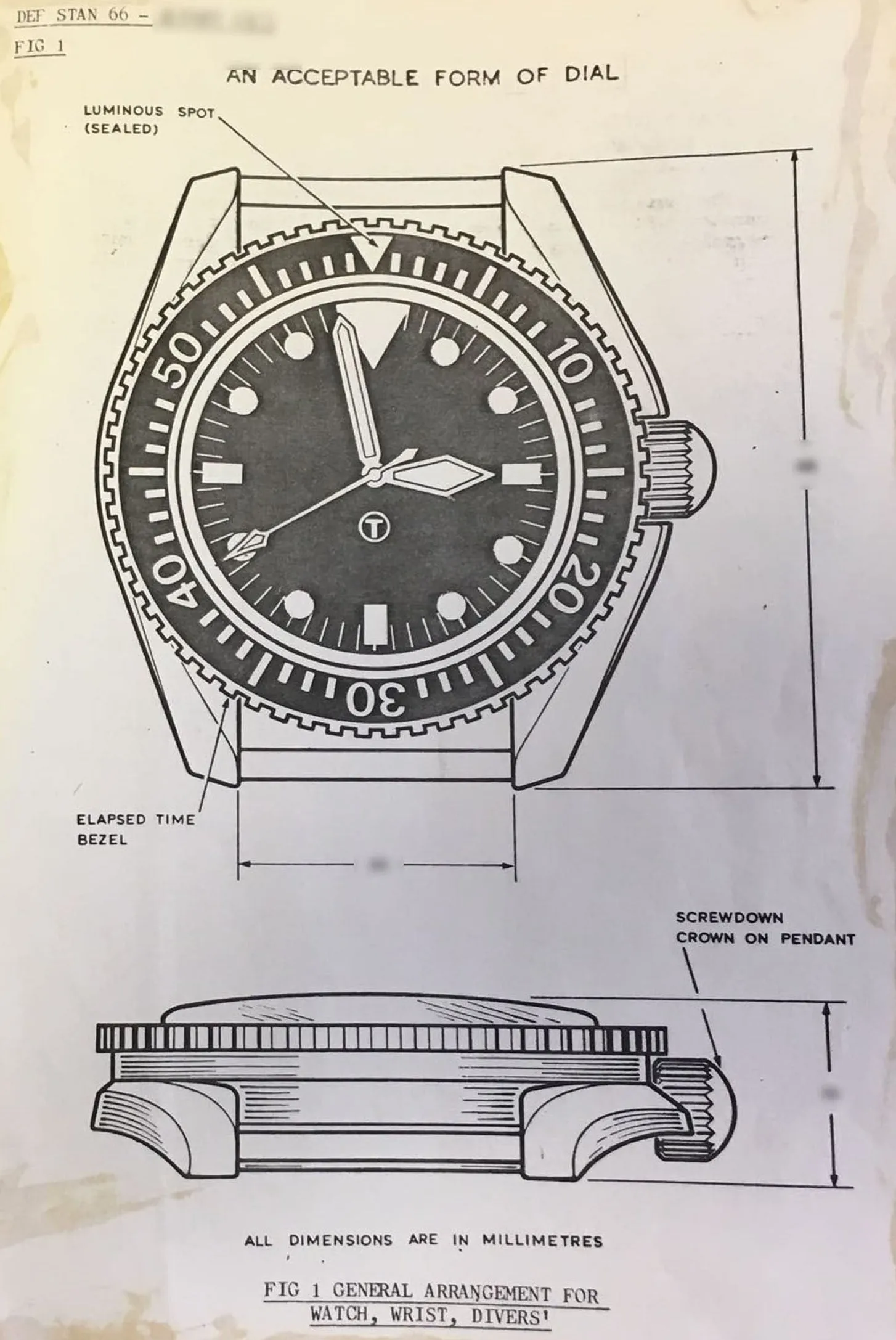MWC 1999-2001 Pattern Automatic Military Divers Watch  - Retro Luminous Paint, Sapphire Crystal, 60 Hour Power Reserve