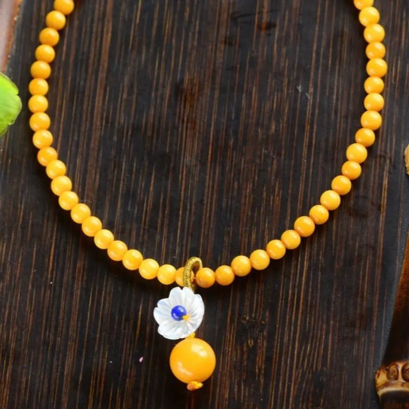 Natural Jade & Crystal Beaded S925 Silver Anklet