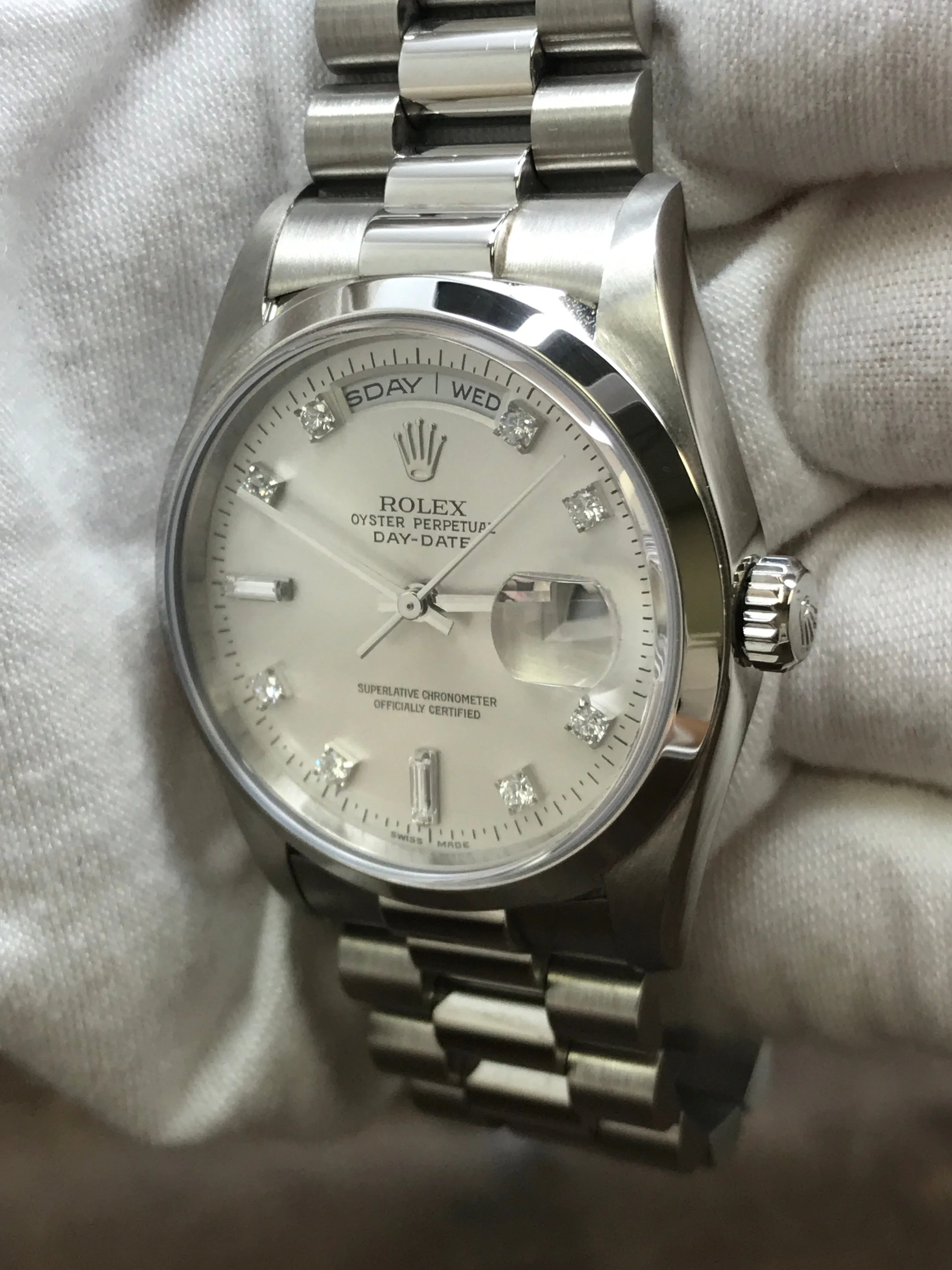 Rolex Day Date 18206 Silver Dial Automatic Men's Watch