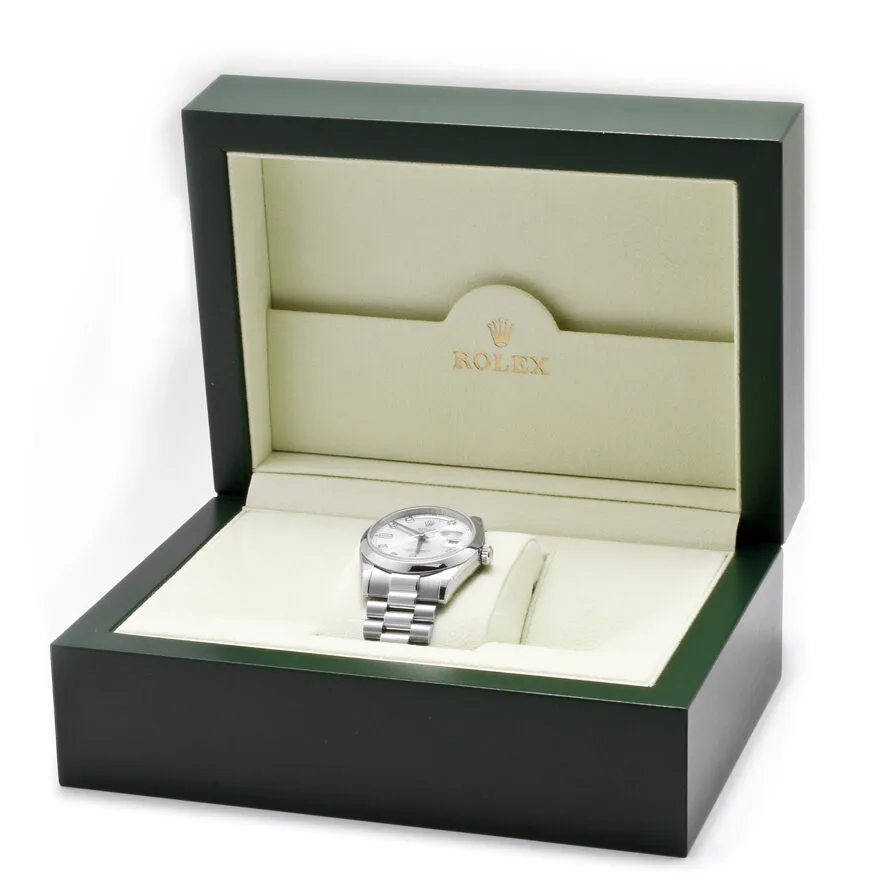 Rolex Day-Date Silver Dial Platinum President Automatic Men's Watch 118206SDP