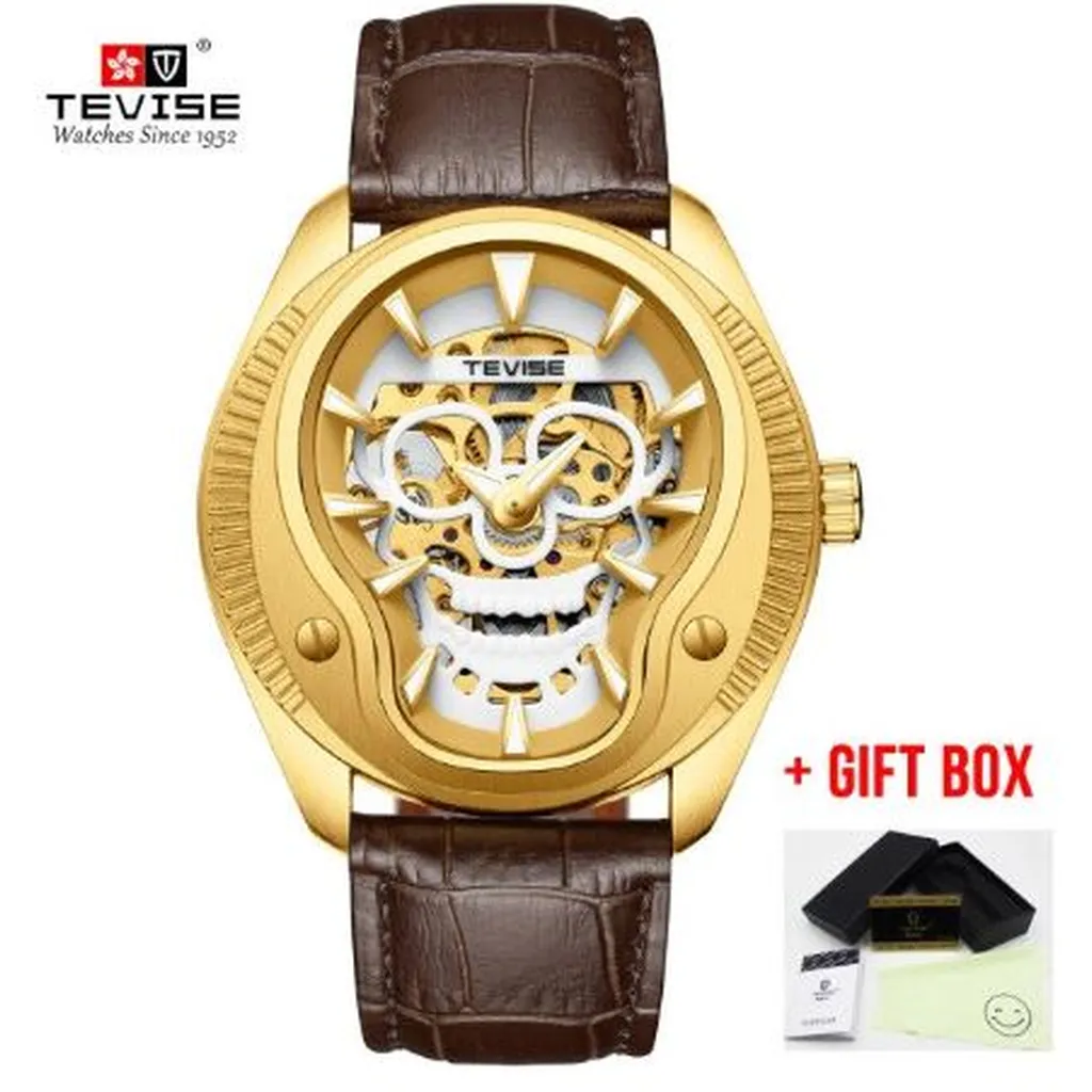 Tevise Mechanical Skull Style Watch For Men